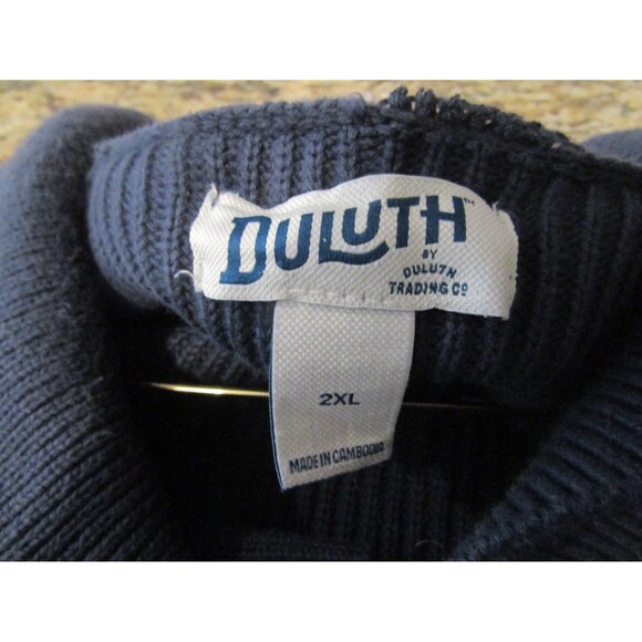 Duluth Trading Company Burly Retirment Cardigan Grandpa Sweater Shawl Collar 2XL - Picture 5 of 7